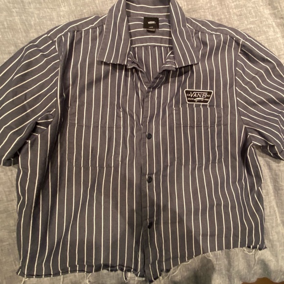 Vans Button Down Cropped - Picture 1 of 3